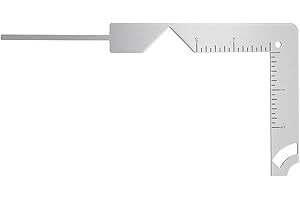 BREMOROU 5-in-1 Stainless Steel Bookbinding Cover Tool Book Cover Guide for Making Covers with Ease Scrapbook Album Making Tool Ruler Bookbinding Ruler for Journal Planner Calender Covers Out of Chipboard