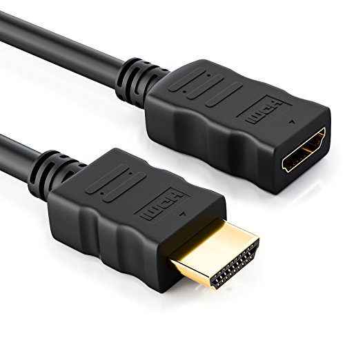 deleyCON HDMI Verlängerung Kabel High Speed with Ethernet – [0,5m] – 3D Ready – Audio Rückkanal [0,5 meter] - 2