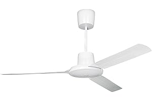 Vortice Nordik Evolution R- Ventilatore da Soffitto Silenzioso, 3 Pale in Acciaio, Rotazione Reversibile, Ventilatore Aria Fredda Velocità Regolabile, Predisposizione Kit Luce, Telecomando Non Incluso