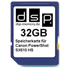 DSP Memory Z-4051557427532 32GB Speicherkarte für Canon PowerShot SX610 HS