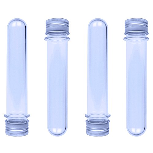 JPSOR 20 Kunststoff Reagenzglas Reagenzgläser Röhrchen mit Deckel 25×140mm(40ml) und 1 100ml Becherglas - 2