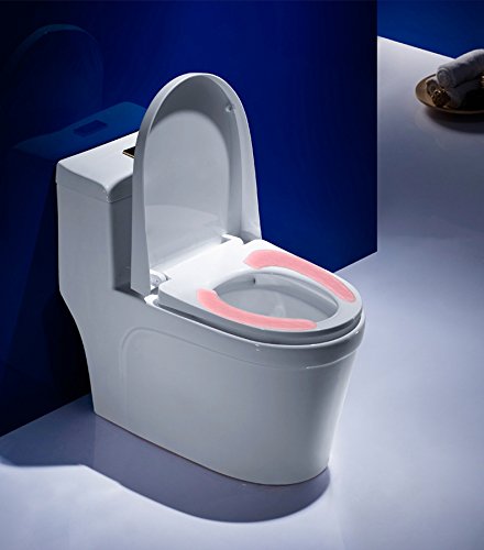 OMYZON Badezimmer weiches Silikon Toilettensitz waschbares Silikagel und schnell trockenes Rosa - 2