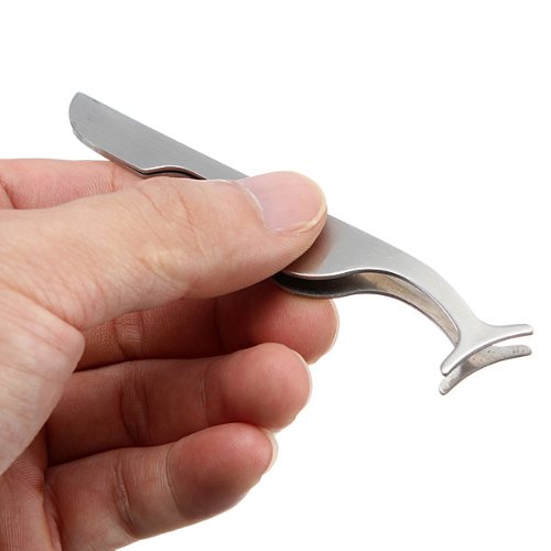 LuckyFine künstliche Wimpern büschel Hilfe tweezer Pinzette Wimpernpinzette verlangerung - 3
