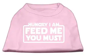 Mirage Pet Products Hungry I am Screen Print Shirt Light Pink XS (8)