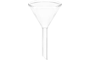 PATIKIL 50m Glass Funnel, Short Stem Scientific Borosilicate Glass Heavy Wall Funnel for Filling Water Bottle Home Lab Kitchen Use