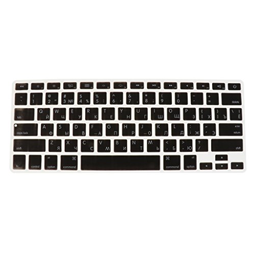 MagiDeal Weiche Silikon Tastaturschutz (QWERTY+Russisch) Für 13-Zoll MacBook Pro / Air – Schwarz - 3