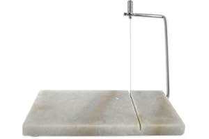 ‎FACKELMANN Fackelmann FM Professional 22259 Fettleberschneider, Präsentation, Fettleberschneider, Servieren von Foie Gras, Edelstahl, Marmor, Hellgrau, 23 cm x 15 cm x 5 cm