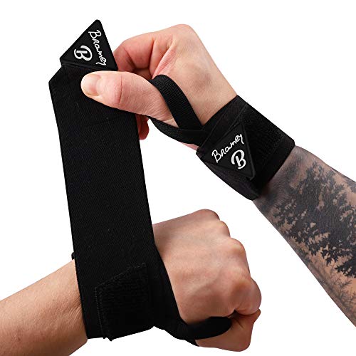PULLUP & DIP Protège Poignet, Wrist Wraps pour Le Fitness, Calisthenics, Crossfit, Bodybuilding & Musculation, Bande de Support Poignet (Browney Branding)