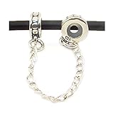 Andante-Stones 925 Sterling Silber Sicherheitskette Bead Charm Stopper - Element Kugel für European Beads Modul Armband + Organzasäckchen