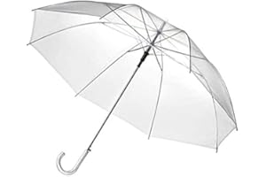 SHINE 81 CMLarge clear see through umbrellas ladies transparent walking rain brolly(8 RIBS)