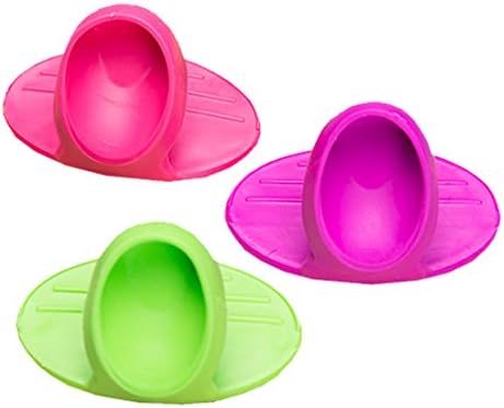 Pack of 4 Oven Mini Mitt,Silicone Pot Holder,Silica Gel Plate Gripper Clip Gloves Anti Scald Silicone Heat Resistant Ear Bowl Plate Food Grade Non-slip for Microwave Oven,Steamer 2 Pairs