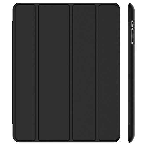 JETech Gold Slim-Fit Folio iPad Case Hülle Tasche Schutzhülle Etui für Apple the New iPad 4 / iPad 4 / iPad 2 mit Multi Ständer Auto Sleep Wake up Funktion (Schwarz)
