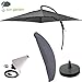 Produktbild Sun Garden Ampelschirm Easy Sun Plus 3,20x3,20m komplettes Set mit Schirmfuß und Schutzhülle (Anthrazit 1) > GH.010