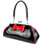 lacktasche schwarz neu Im innneren ein angenähtes Trennfach