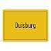 Produktbild Multifanshop Mousepad Ortsschild Duisburg schwarz - Lustig Witzig Sprüche Party Computer Mauspad
