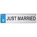 Produktbild Auto Kennzeichen JUST MARRIED Metall 28,5 cm Hochzeit Wedding