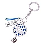 Größe: 15cm Gift Company Schl�ssel / Taschen anh�nger Stadt M�nchen 72506 inkl Bretzel