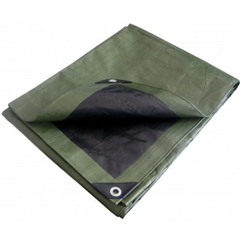 Abdeckplane 1,8x5,5m grün/schwarz 150g/m²