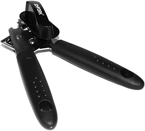 JoyFork Can Opener?Canned Vegetables Stainless Steel Manual Tin Opener, Meat Jar Opener Various Types Handle Bottle Opener DarkBlack