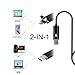 Produktbild HWENJ 5.5mm Ohr-Endoskop Android 2 in1 USB-visuelles Ohr-Otoskop-Wachsentferner-Tool mit 6 Einstellbaren für iPhone, Windows PC Und Mac-Telefone Wasserdichtes Periskop HD.