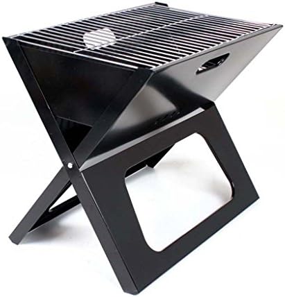 J&A Folding Notebook Grill, Stainless Steel Folding BBQ Barbecue Portable Camping Outdoor Party Grill Garden Picnic