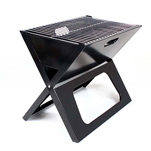 J&A Folding Notebook Grill, Stainless Steel Folding BBQ Barbecue Portable Camping Outdoor Party Grill Garden Picnic