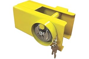 Vinz Bona - Candado de remolque para remolque, color amarillo