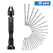 Produktbild YEFIDER 26 Stück Spiralbohrer Bits Set, 25 Stück Micro Mini Twist Drill Bit Set (0,5-3 mm) mit 1 Stück Handbohrer Werkzeuge Für Handbohrmaschine und Holzbearbeitung