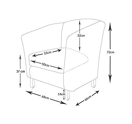 Cream Faux Leather Tub Chair Armchair club Chair for Dining Living Room & Cafe