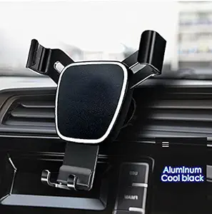 MemeHo Mobile Holder for Car 2021 Upgraded Gravity Car Mobile Holder, Easy Use & Anti-Falling Off Car Phone Holder, Compatible with 4.7-7.2 inch Mobile Holder for Car AC Vent (Black)