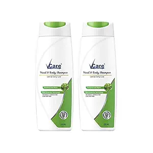 VCare Head & Body Shampoo, 200 ml, (Pack Of 2), Enriched with Neem and Silver Iron Technology