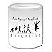 Produktbild Personalisiertes Geschenk – Snowboard – Spardose (Evolution Design Thema, weiß) – alle Nachricht/Name auf Ihre einzigartige – Team Player Silhouette Outline Contour Olympische Spiel Event Boarding Extreme Sport Skateboard Winter Race