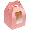 Square Solutions Hamper Jar Box With Window & Handle Pack of 25 Nos Storage Box for Birthday Boxes, Perfect for Chocolate Packing, Folding Storage Box for Return Gift,Invitations in Gifting. (Peach)