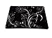 Produktbild Luxburg® Design XL Gaming Mauspad Mousepad, Motiv: Weiße Blumen auf Schwarz