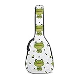 COOSUN - Bolsa para guitarra acústica con estampado de ranas pequeñas, doble correa ajustable...