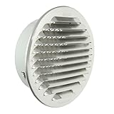 Rejilla de ventilación redonda de empotrar, diámetro 150 mm, aluminio