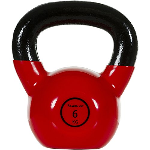 MOVIT® Profi Kettlebell Kugelhantel aus Gusseisen mit Vinylbeschichtung, 12 VARIANTEN: 2 bis 24 kg - 4