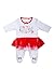 BABYTOWN Baby Girls Sleepsuit 100% Cotton Cute Red Tutu Babies Bodysuit NB-9M