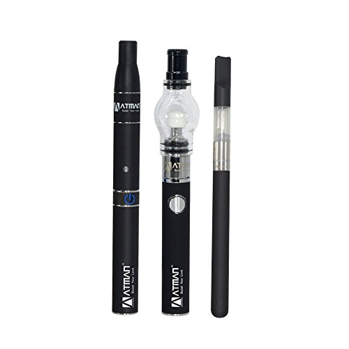 ATMAN Luxury Triad Kit para hierba / cera / líquido sin nicotina, negro