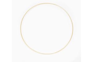 NaDeco Metallring in Gold beschichtet, wählbar in den Größen 20, 30,40 und 50cm Metallringe zum Basteln Drahtring zum Basteln Wickeltechnik Hoops Traumfänger Ring Makramee Ring, Größe:Ø 40 cm
