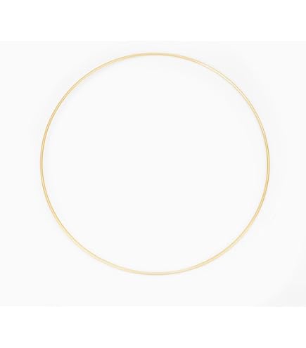 NaDeco Deko-Metallring Mit Holzperlen - Boho Dekoring 20-40cm