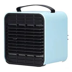 Cooling Desk Fan, 3 Speed Wind Speed Mini Space Cooler 150ML Capacity with Brushless Motor for Dorm for Home Office(Blue)