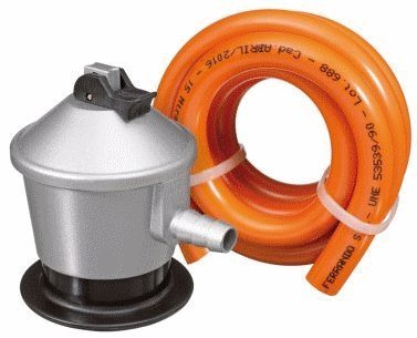 MT - tubo manguera butano 1,5 metros + abrazaderas + regulador