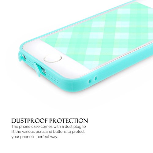 Funda iPhone 5S  Carcasa iPhone SE  Anfire Carcasa Ultra Delgado Mate TPU Silicona para Apple iPhone 5S   SE   5 Suave Flexible Goma Protectora Caso Caja Anti Rasgu  os Anti Choque Tapa Ligero Back Case Cover Color del Caramelo - Cielo azul