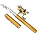 Produktbild Leichte, tragbare Feder Rod Fishing Set Teleskop Angelrute Pole + Reel Gold mit Trommel Whee Superleichtgewicht bewegliche Feder-Rod-Fischen-Set Mini Teleskop Angelrute Pole + Reel Taschen Fishin