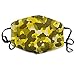 Produktbild Outdoor Mouth Mask with Design, Reusable Half Face Mask Anti-dust Mask, Unisex Dust Mask Camo Green and Yellow Mouth Mask Face Anti Pollution Outdoor Mask Activities Warm Windproof Face Masks