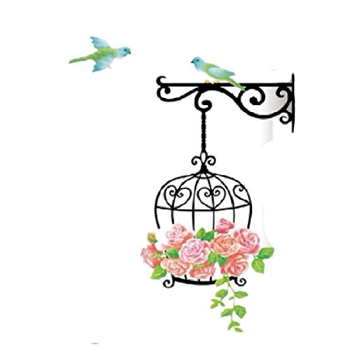 joyliveCY Abnehmbare Art Vinyl Zitat DIY Wall Sticker Aufkleber Wandbild Dekoration Zimmer Vogelkäfig
