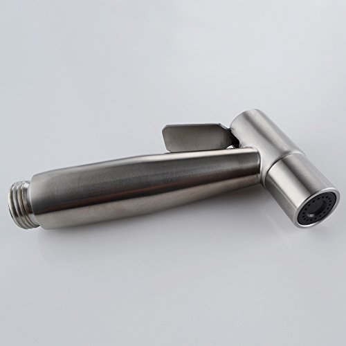 KES Massiv Edelstahl Spülbrause Bidet Brause mit Wandhalterung und Schlauch, Geschliffen, LP950-2 - 3