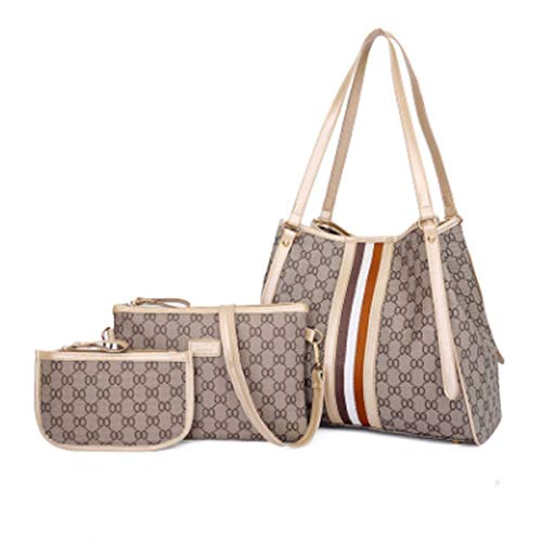 Preisvergleich Produktbild 2018 neue europäische und amerikanische Mode große Kapazität Handtaschen atmosphärische Handtasche Mode Retro Damen Tasche Schultertasche (Leichtes Gold)