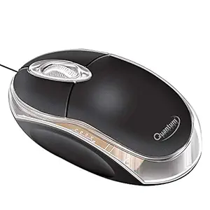 Quantum QHM222 3-Button 1000DPI Wired Optical Mouse (Black)